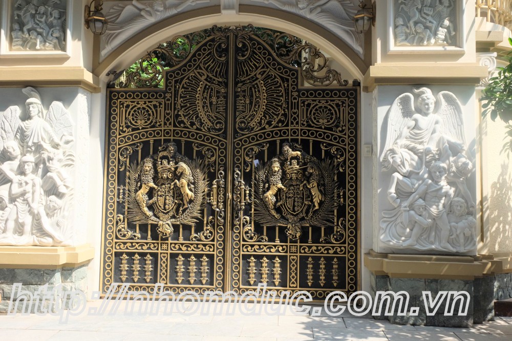 cửa cổng biệt thự nhôm đúc Fuco Sơn La, cửa cổng biệt thự nhôm đúc Fuco Tây Ninh