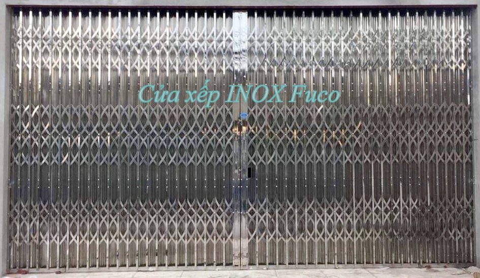 Các mẫu cửa xếp inox, kích thước cửa xếp inox