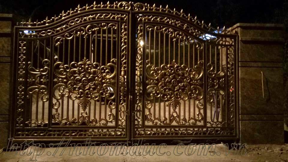 Nhận thi công cửa cổng đúc hợp kim nhôm tại Hà Nội