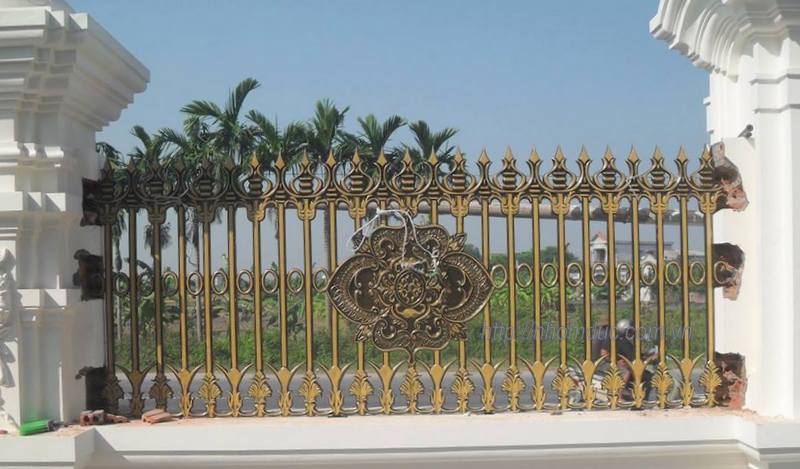 Hàng rào nhôm đúc biệt thự, hàng rào nhôm đúc được làm từ 96% nhôm. Hàng rào, cổng cửa nhôm đúc có chất lượng 